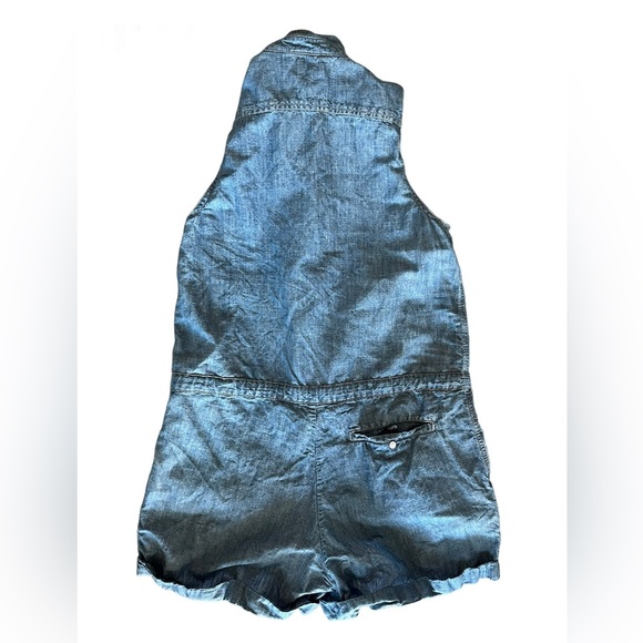 Levi Button Down Medium Wash Romper - Size Small - Picture 5 of 5